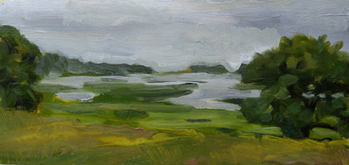 Essex Marsh, 6" x 12", Oil on Panel ©Michelle Arnold Paine PURCHASE