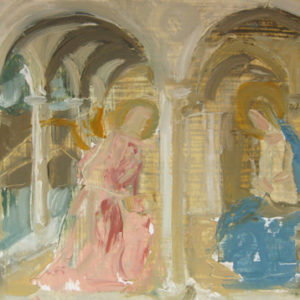 After Fra Angelico 1, Oil on matboard, 5" x 7" ©Michelle Arnold Paine 2011