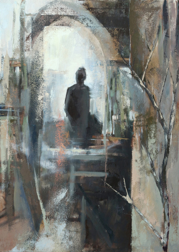 Oil painting on Canvas: Reflections: ON the Edge ©Michelle Arnold Paine