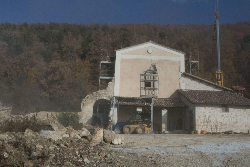 Monks of Norcia Monastery outside the walls