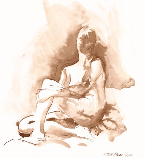 walnut ink figure drawing memory
