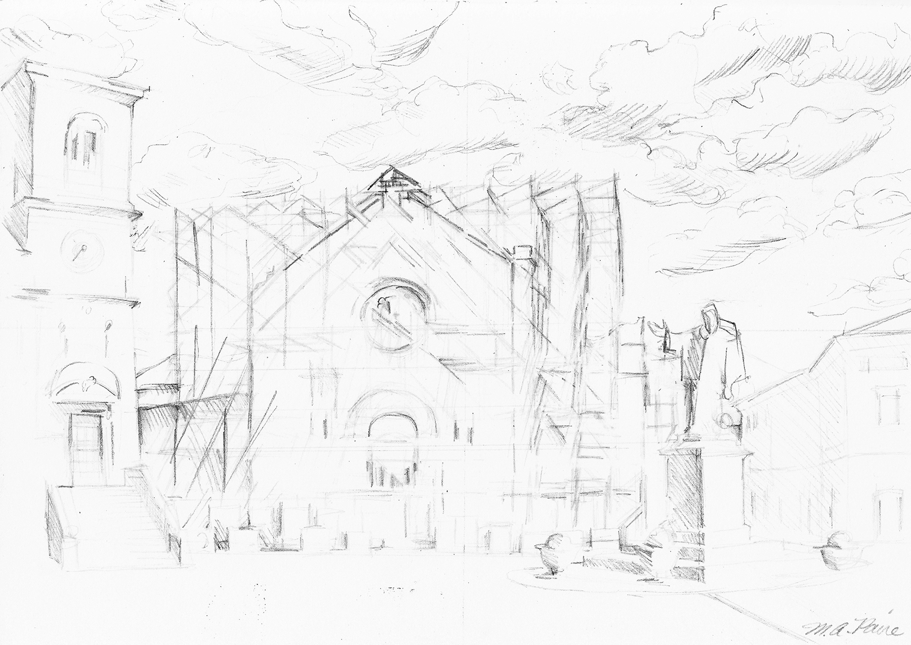NorciaScaffoldDrawingonPaper